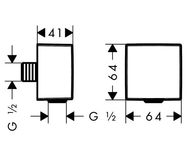 Шланговое подключение с клапаном обратного тока FixFit Hansgrohe, бронза арт. 26455140