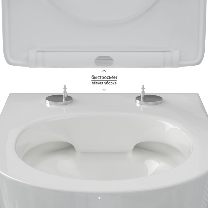 Унитаз подвесной Berges Okus Rimless белый, с микролифтом арт. 081127
