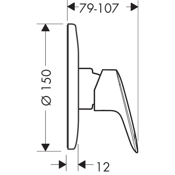 Смеситель для душа скрытого монтажа, Hansgrohe Logis, хром арт. 71606000