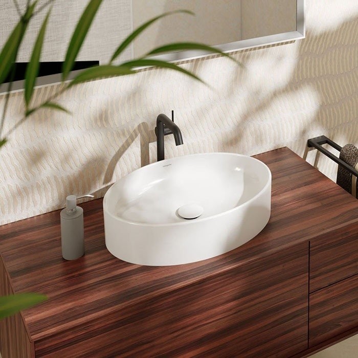 Раковина накладная 55x40 см Hansgrohe Xuniva D Белый арт. 60165450
