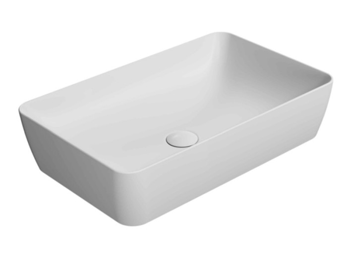 Раковина накладная 60х38х14 см, матовая, санфаянс, Color-elements GSI арт. 903609