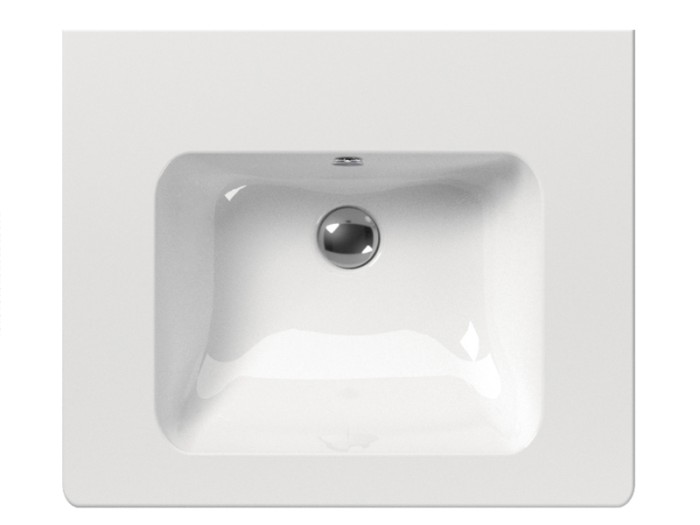 Подвесная раковина 50х60х19 см, санфаянс, Pura GSI арт. 8836111