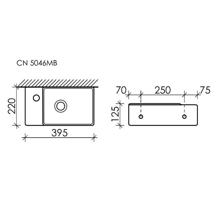 Подвесная раковина Ceramicanova Element, черный арт. CN5046MB