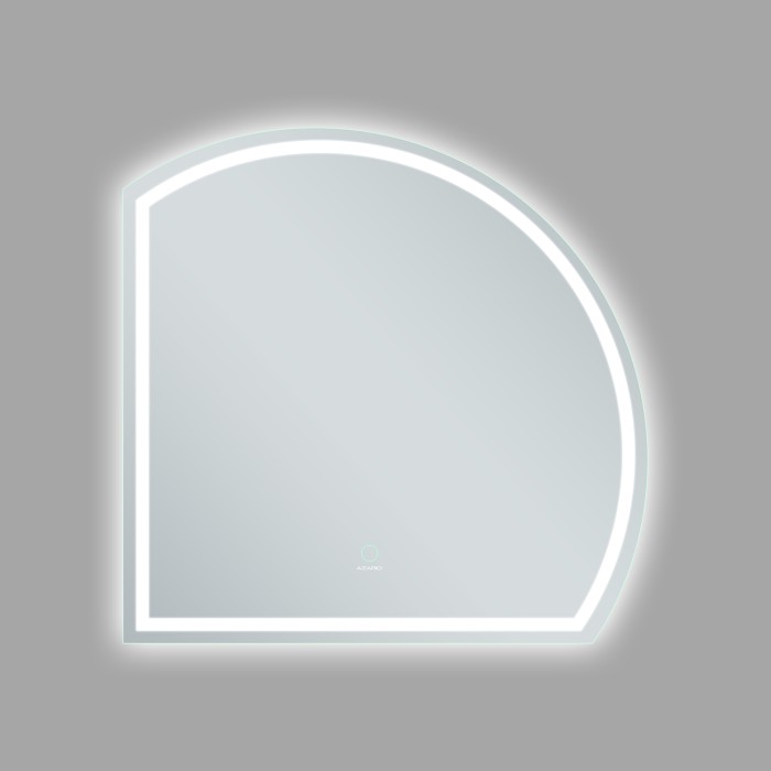 Зеркало D800 700х700 угловое, сенсорный выключатель с функцией диммера, Azario Lima - AZ-Z-079ELM