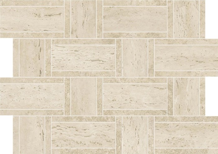 Плитка mosaico basketweave 35x47 ATLAS CONCORDE italy Marvel travertine арт. AF9O