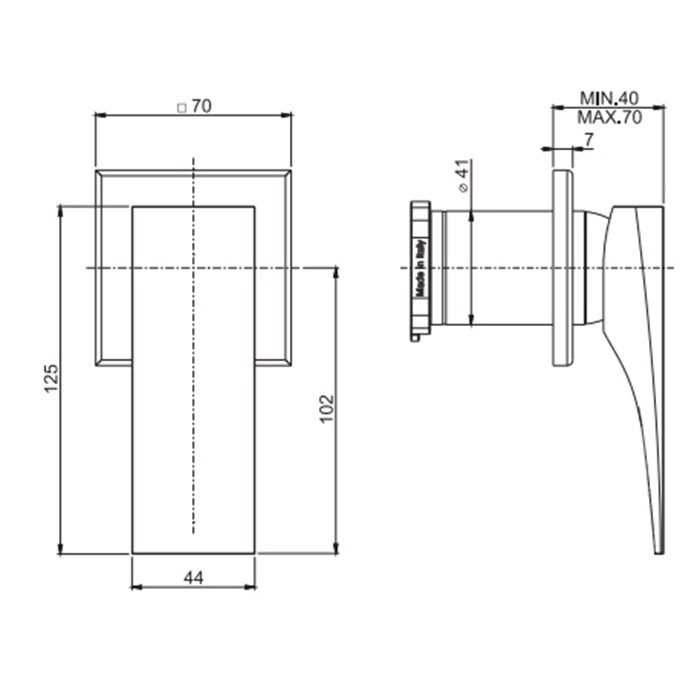 Fima Carlo Frattini Смеситель для душа, встраиваемый, Zeta, F3963N1OR цвет: золото