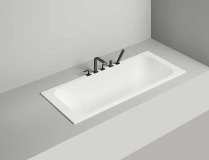 Ванна встраиваемая 180x80, глянцевая, Salini ORLANDA KIT арт. 102112GRF