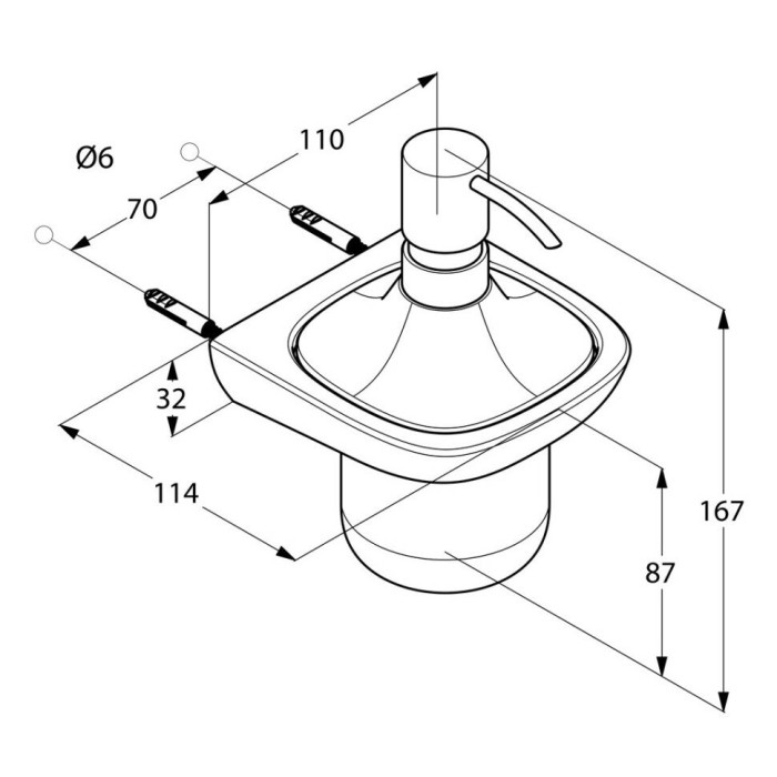 Дозатор жидкого мыла, ambienta Kludi, хром - 5397605