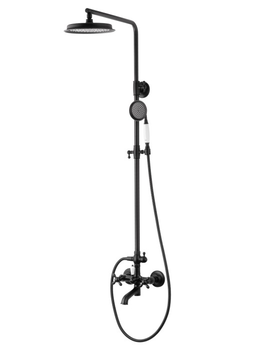 Душевая система, Wonzon &amp; Woghand Retro, WW-88739020-MB цвет: черный