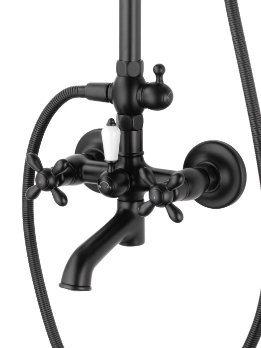 Душевая система, Wonzon & Woghand Retro, WW-88739020-MB цвет: черный