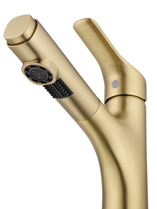 Смеситель для раковины с выдвижным изливом, Wonzon & Woghand, WW-AE4151-BG цвет: золото