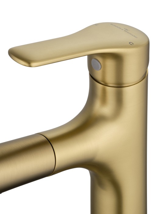 Смеситель для раковины с выдвижным изливом, Wonzon & Woghand, WW-AE4151-BG цвет: золото