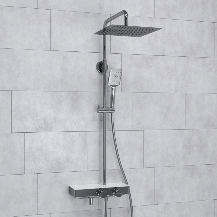 Душевая система с термостатическим смесителем WasserKRAFT арт. A113.118.126.CH Thermo
