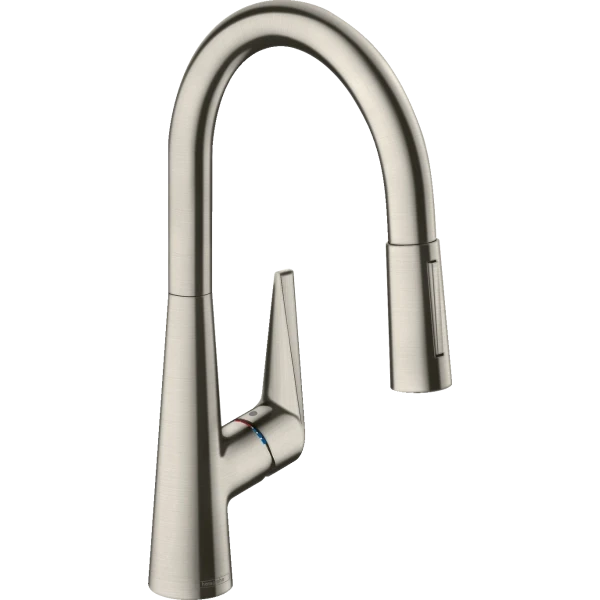 Смеситель для кухни, с вытяжным душем, Hansgrohe Talis M51, нержавеющая сталь арт. 73851800