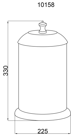 Ведро для мусора, Palazzo nero, Boheme 10158