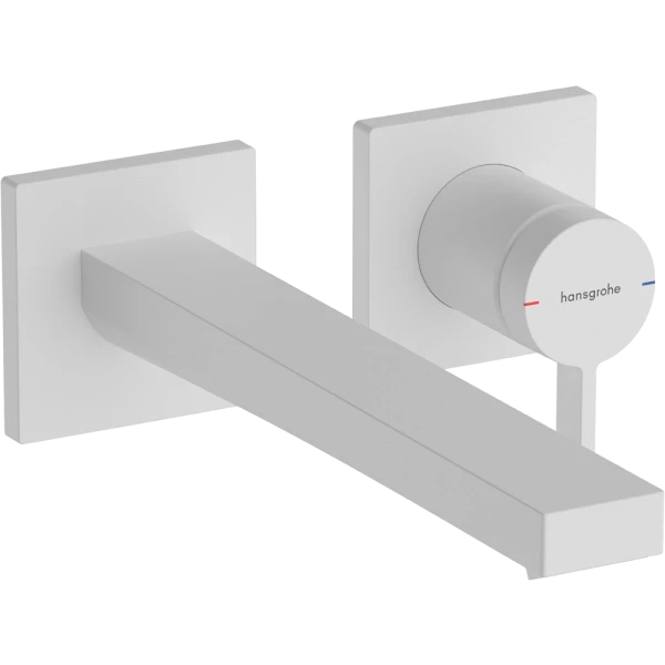 Смеситель для раковины скрытого монтажа, EcoSmart+, Hansgrohe Tecturis E, белый арт. 73051700
