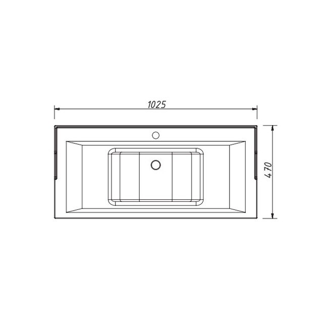 Раковина 100см, керамическая Caprigo арт. Y-100В