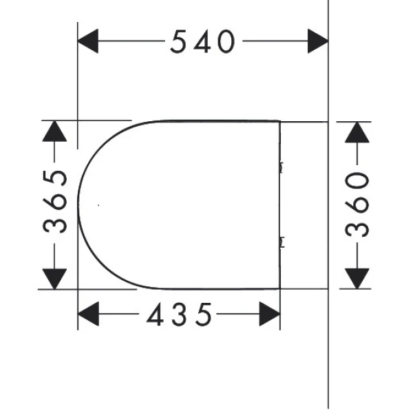 Унитаз подвесной с сиденьем без микролифта Hansgrohe GladeLake S Белый арт. 60201450