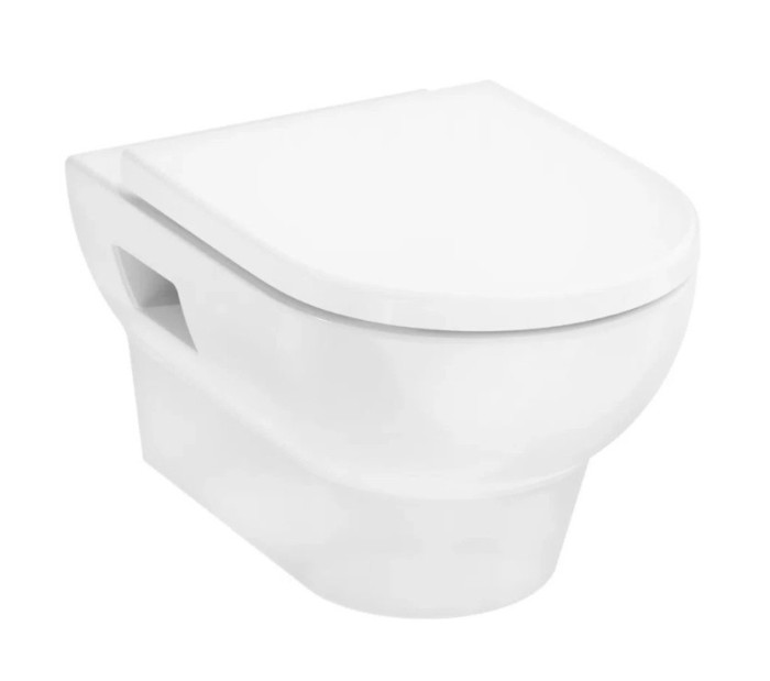 Унитаз подвесной с сиденьем без микролифта Hansgrohe GladeLake S Белый арт. 60201450