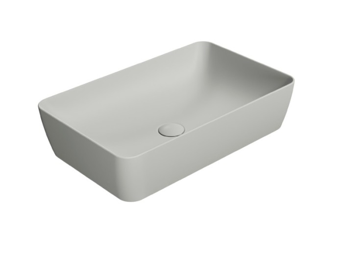 Раковина накладная 60х38х14 см, цвет cenere matte, санфаянс, Color-elements GSI арт. 903617