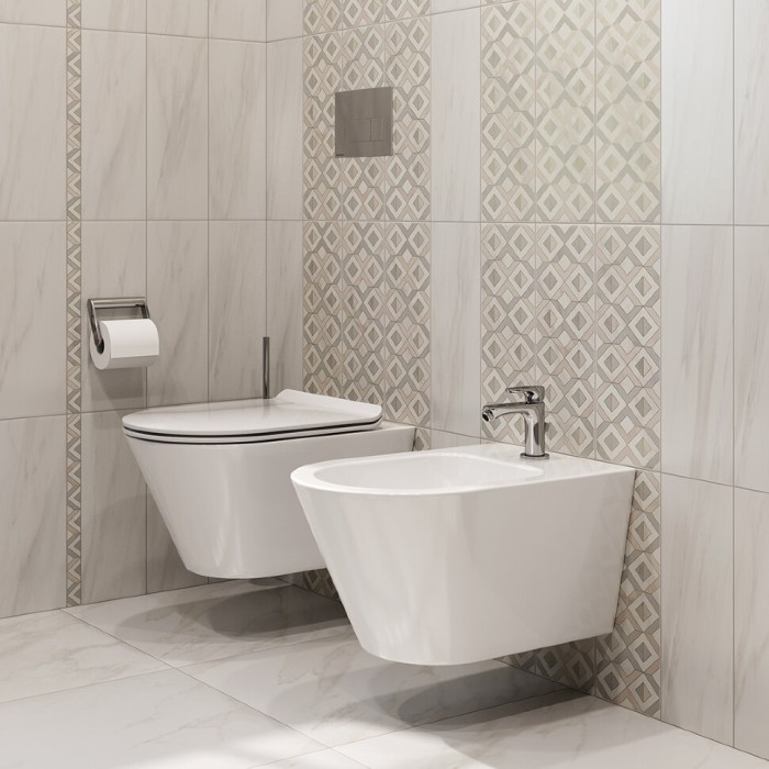 Биде подвесной, Plaza Kerama Marazzi, белый - PLM.bidet.02