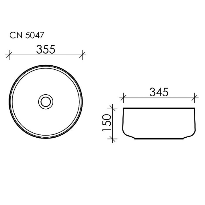 Накладная раковина Ceramicanova Element, белый арт. CN5047