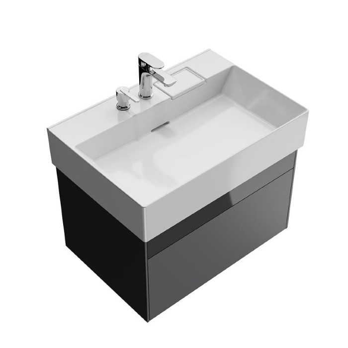 Тумба подвесная 2 ящика 70 см, Logica Kerama Marazzi, серый - LOG.70.2\ST