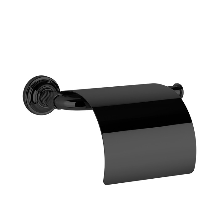 Держатель туалетной бумаги, с крышкой, Gessi Venti20, черный матовый арт. 65449#299