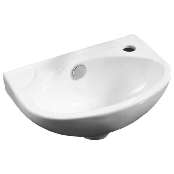 Раковина 37 х25х15 угловая, белая, Azario - AZ-41203