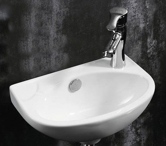 Раковина 37 х25х15 угловая, белая, Azario - AZ-41203