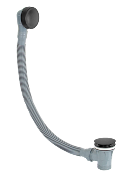 Слив-перелив click-clack для ванны черный матовый, Remer, 96PCCNO