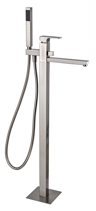 Смеситель для ванны никель глянцевый, Remer Absolute, скрытого монтажа AU08NP