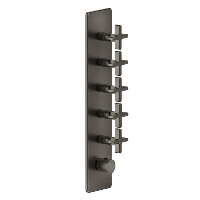 Смеситель для душа, встраиваемый, термостатический, резьба 3/4", Gessi Inciso, black xl арт. 58230#299