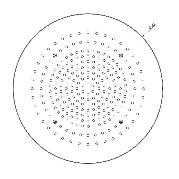 Верхний душ d50см., потолочный, Gessi Colour, black metal brushed pvd арт. 57973#707