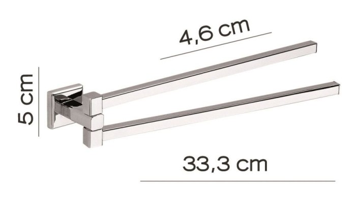 Полотенцедержатель двойной поворотный Colorado Gedy, 6923(13) цвет: хром