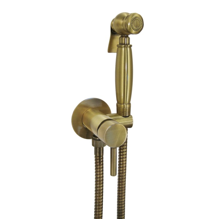 Комплект гигиенический душ со смесителем, Giulini Shut off, бронза арт. SH25/1531BR