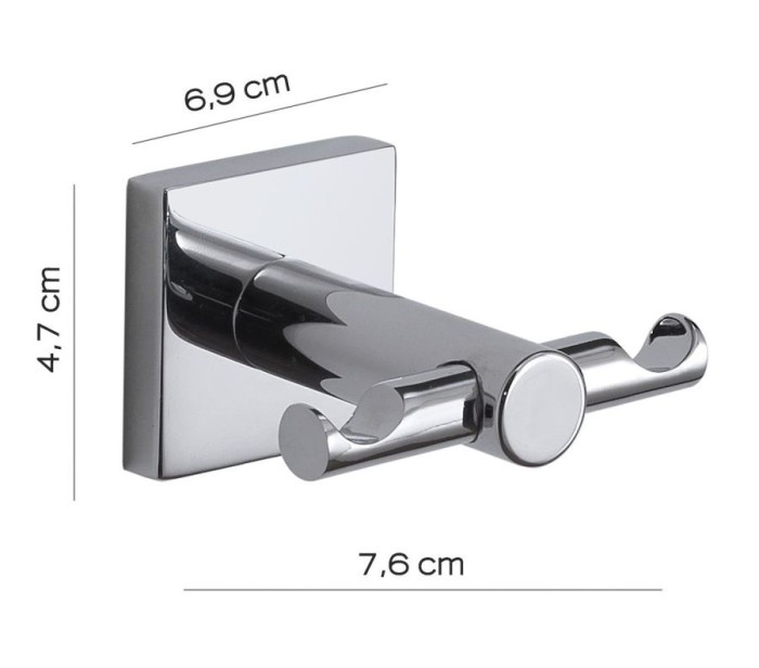 Крючок двойной Fuji Gedy, FJ26(13) цвет: хром