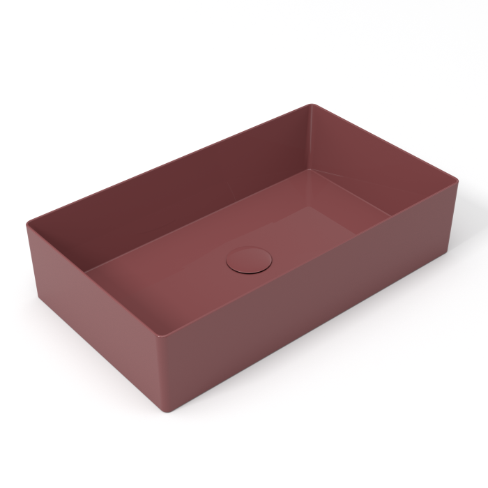 Накладная раковина 60x35x14 см, Olympia ceramica Slice, баклажан глянцевый арт. SLC42RE60016