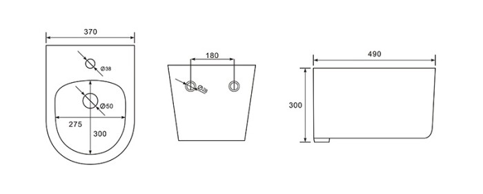 Биде подвесное Aquatek Мия, белый арт. AQ1004-00