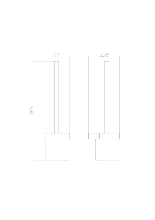 Туалетный ершик в комплекте, Wonzon & Woghand Carbon, WW-7729 цвет: черный