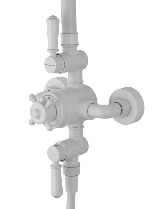 Душевая система с термостатом, Wonzon & Woghand Retro, WW-B3041-MW цвет: белый