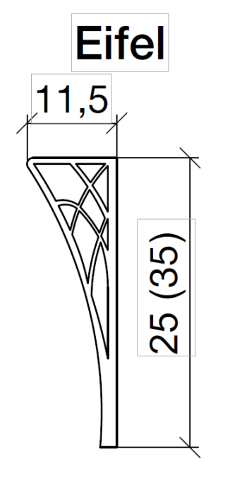 Ножки eifel bronze, h35 (пара), Boheme Neoart - 881-BR