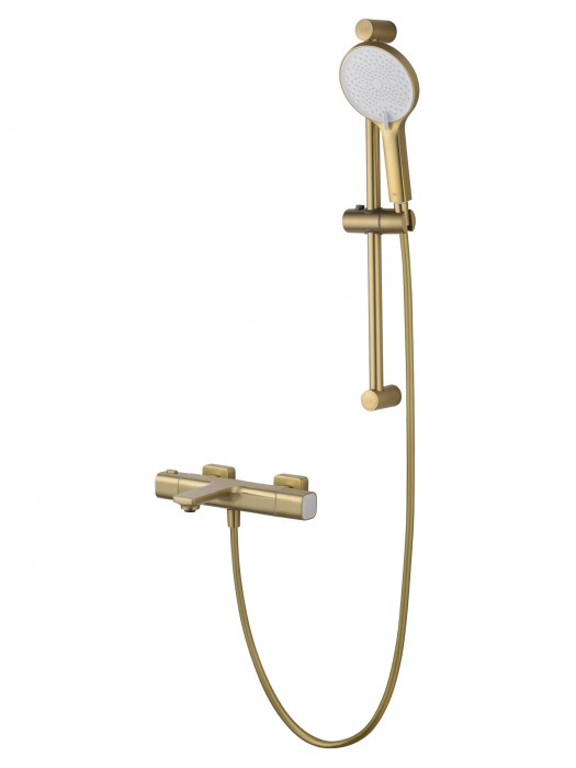 Смеситель для ванны с душевым гарнитуром и термостатом, Wonzon &amp; Woghand Solid, WW-C2011-A-BG цвет: золото