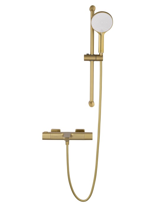 Смеситель для ванны с душевым гарнитуром и термостатом, Wonzon & Woghand Solid, WW-C2011-A-BG цвет: золото