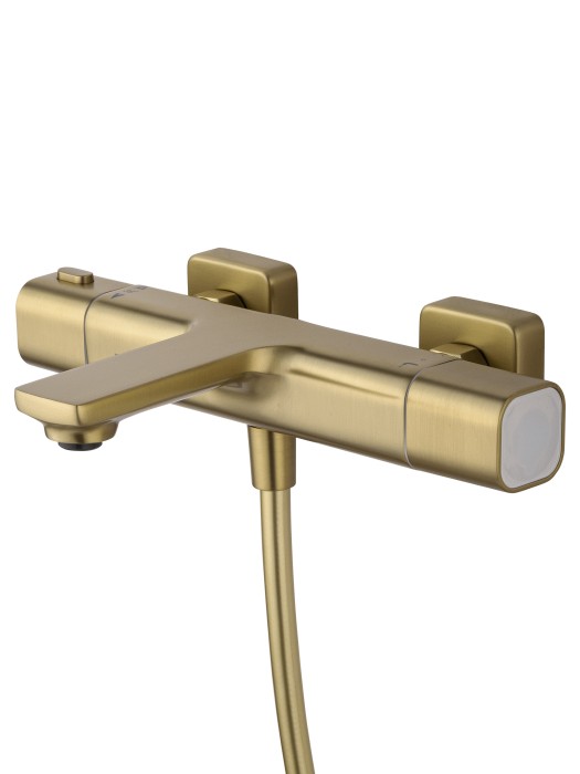 Смеситель для ванны с душевым гарнитуром и термостатом, Wonzon & Woghand Solid, WW-C2011-A-BG цвет: золото