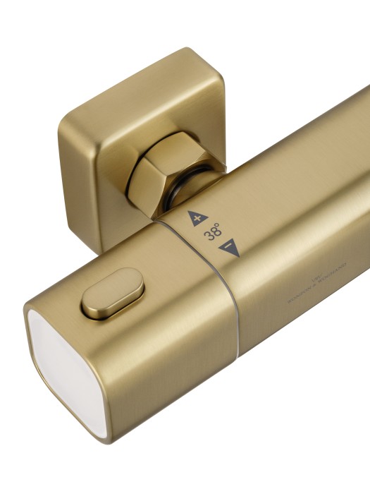 Смеситель для ванны с душевым гарнитуром и термостатом, Wonzon & Woghand Solid, WW-C2011-A-BG цвет: золото