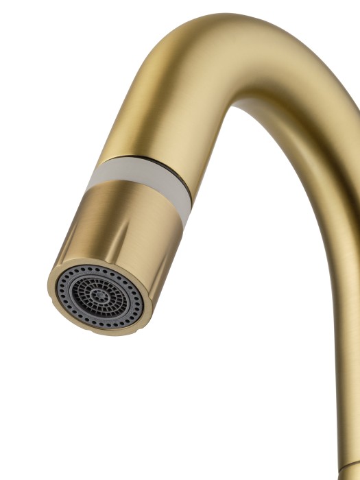 Смеситель для раковины с выдвижным изливом, Wonzon & Woghand, WW-FE01L212-BG цвет: золото