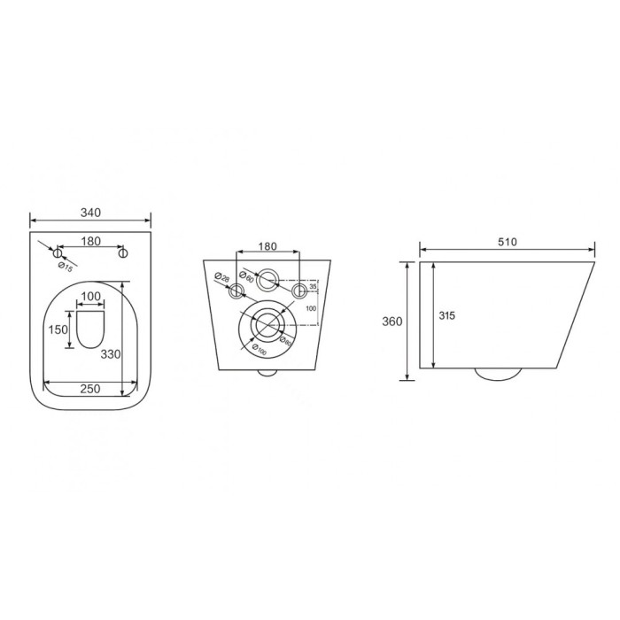 Унитаз BERGES FLOE S, сиденье дюропласт Floe S Slim SO, арт. 082134