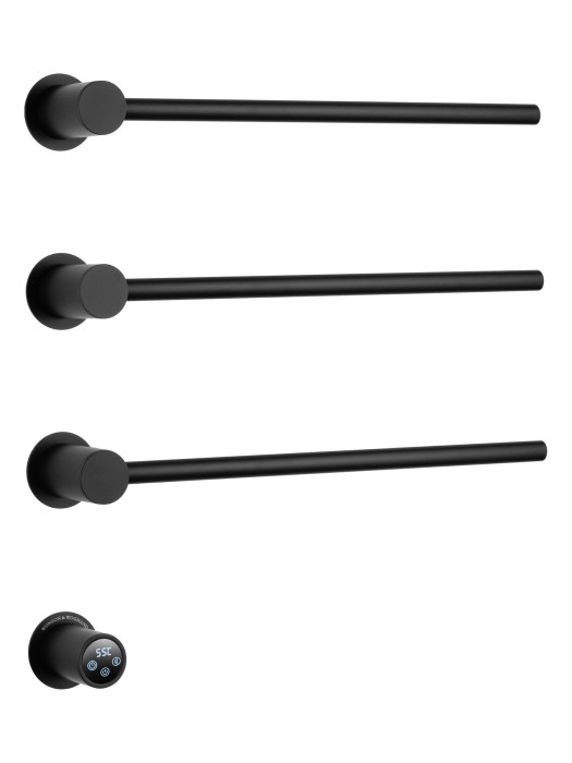 Полотенцесушитель электрический встраиваемый, Wonzon &amp; Woghand Hamburg, WW-AL313-MB цвет: черный