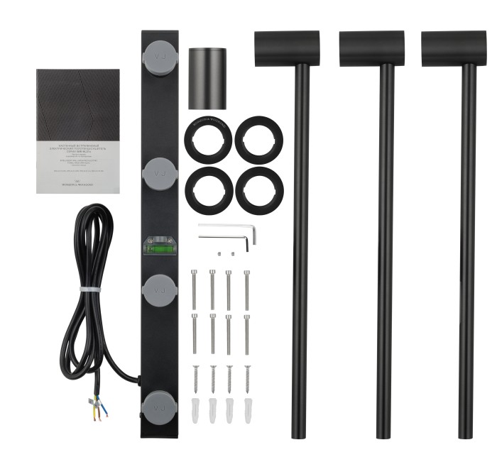 Полотенцесушитель электрический встраиваемый, Wonzon & Woghand Hamburg, WW-AL313-MB цвет: черный